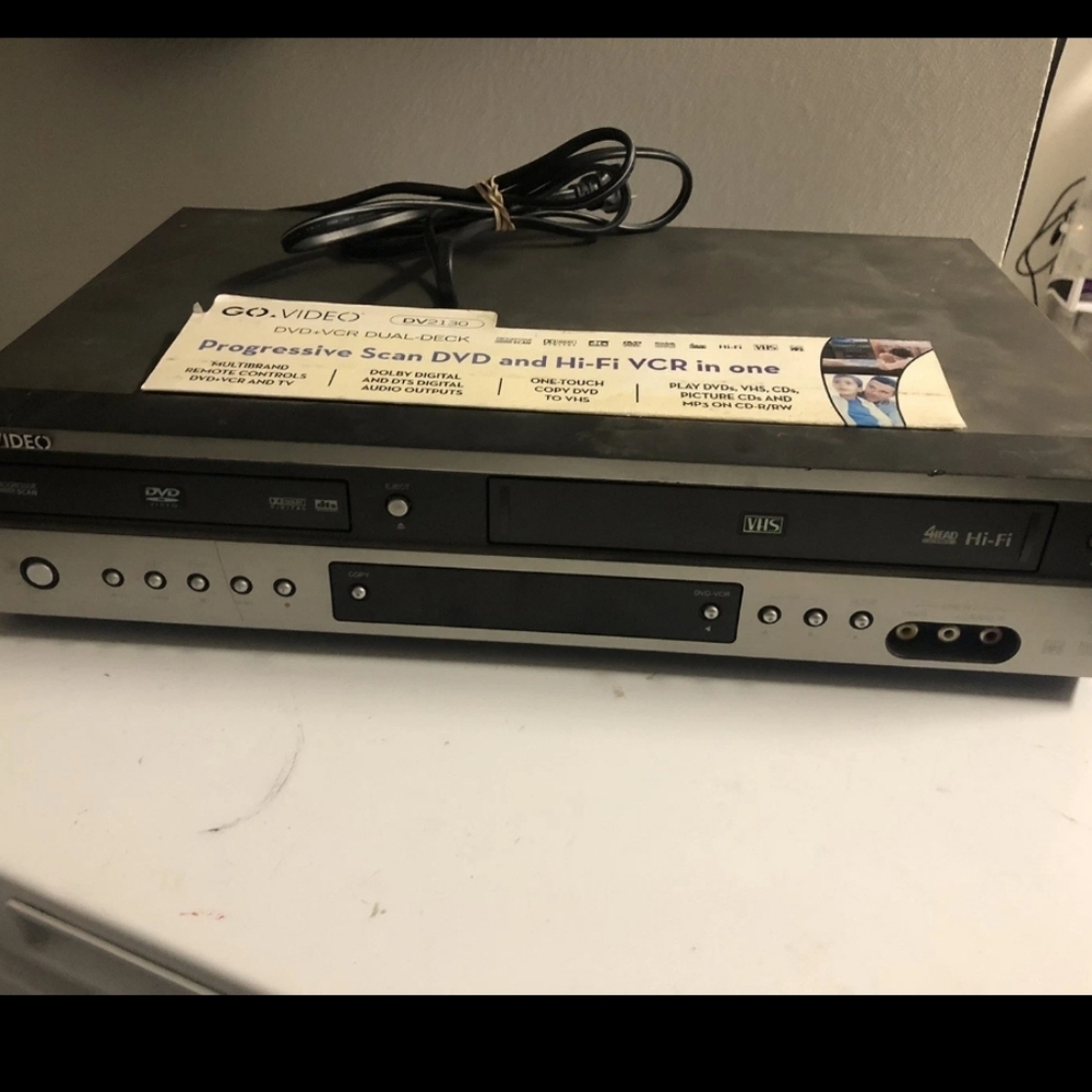 Go Video DV2130 VCR DVD Combo Player Recorder Hi-Fi No Remote Tested